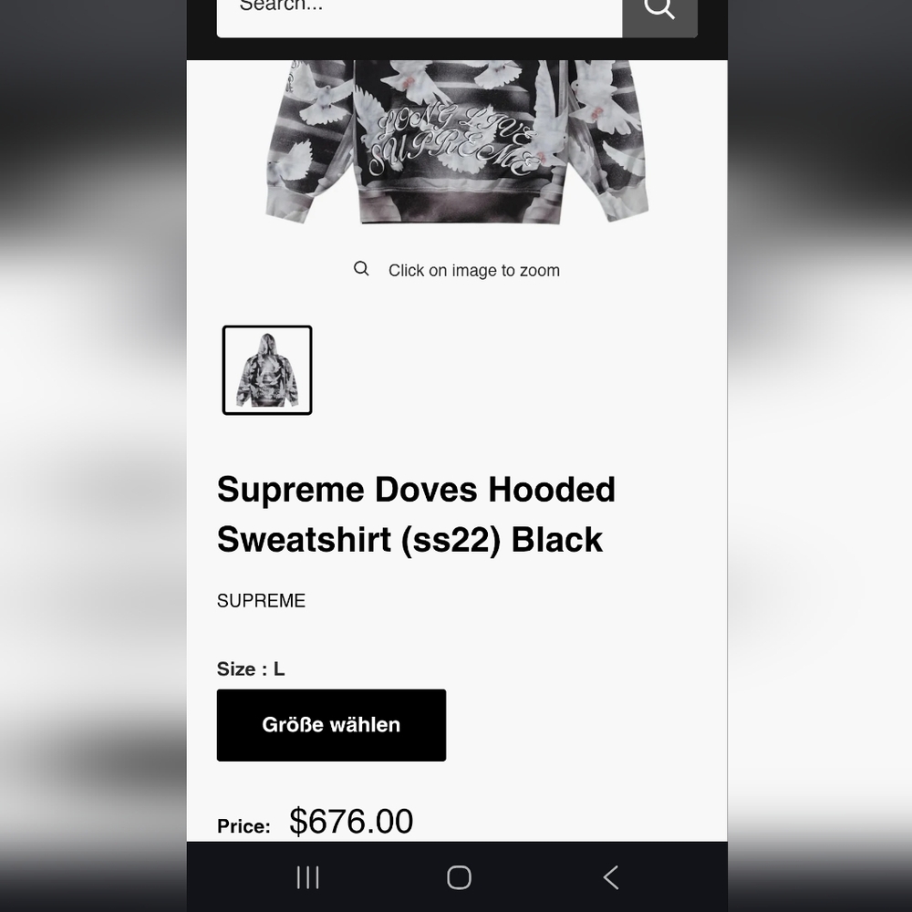 Supreme Black and White Doves Sweater Brand New, Open Package
